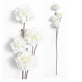5x Artificial Peony Spray Long Stem White 90cm 4 Heads Flowers | Wedding Home Decor