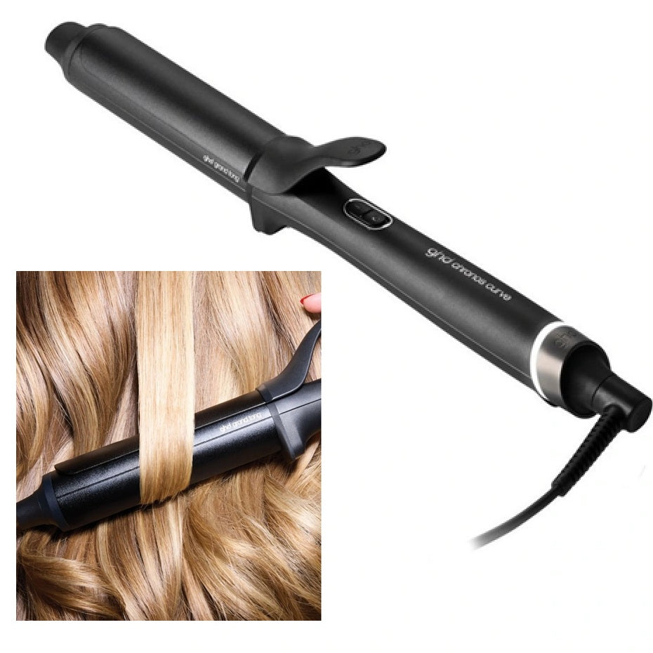 GHD Curve Curling Tong Curler Wand Womens Heated Barrel Medium to Long Hair Frizz-Free Curling Iron