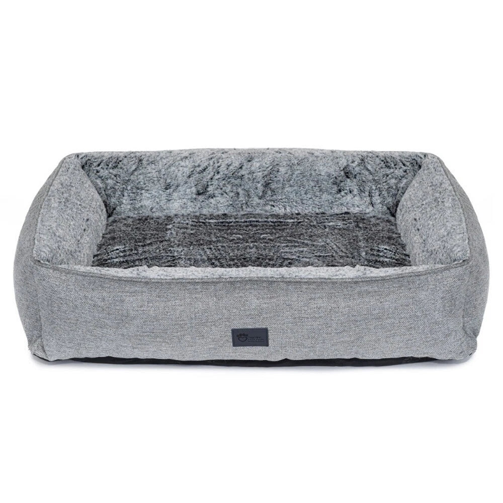Large Orthopedic Dog Puppy Bed 116cm Faux Fur Cushion Mat Mattress, Machine Washable Cover
