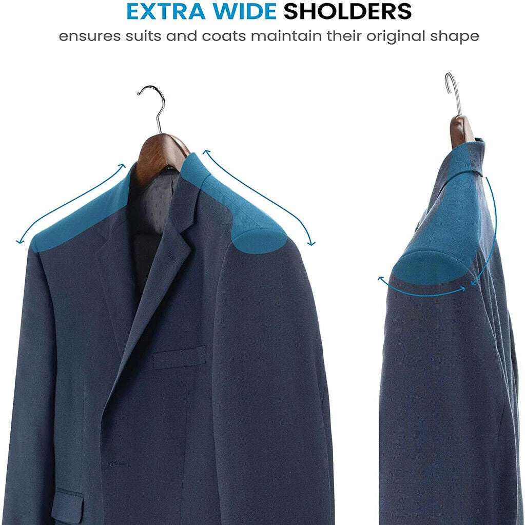 12x Premium Suit Hangers | Heavy Dress Pants Garment Hanger | Clothes Luxury Closet Hangers