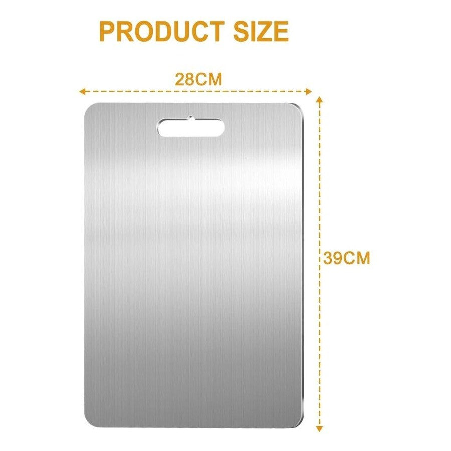 Titanium Steel Chopping Board 28x39cm Large Anti-Bacterial Mildew-Proof Cutting Kitchen Bench Protector
