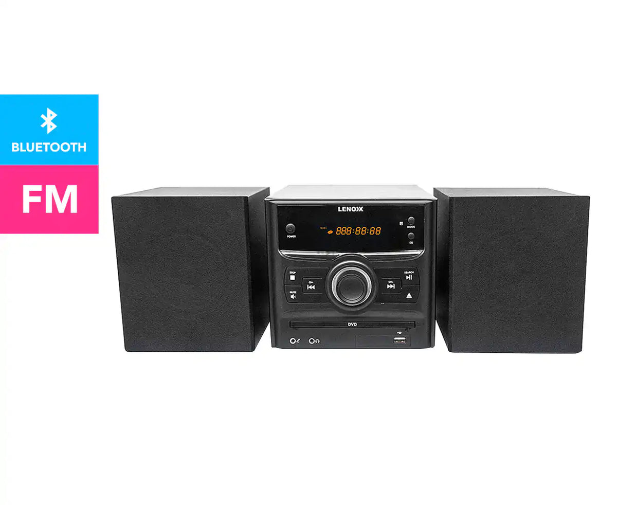 Bluetooth Music Hi-Fi System | 30 RMS CD Player FM Radio DVD | Stereo Music System