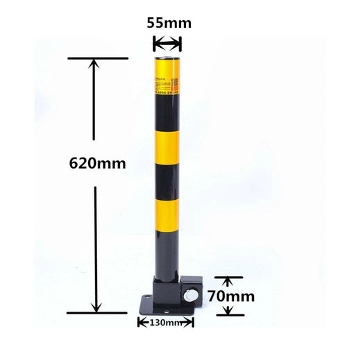 1x Parking Bollards, Fold Down Bollards for Vehicle Access + 3 Keys - Driveway, Reserve Parking, Storefront, Residential or Commercial