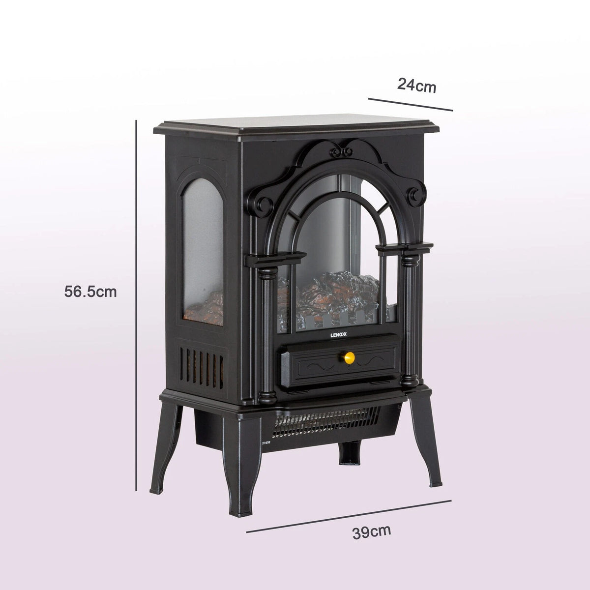 Electric Fireplace Heater Dual Heat Flame Ambience Fire Place Bedroom Lounge 1000W-2000W
