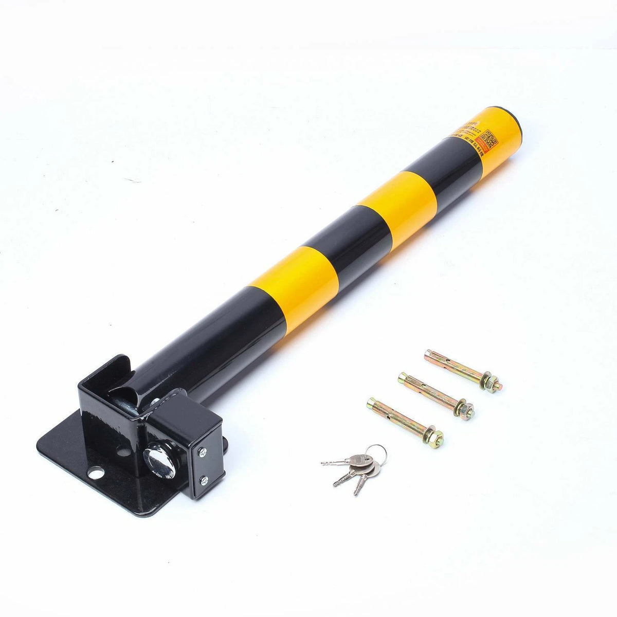 1x Parking Bollards, Fold Down Bollards for Vehicle Access + 3 Keys - Driveway, Reserve Parking, Storefront, Residential or Commercial