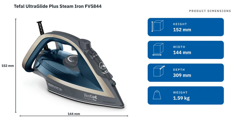Tefal 2400W Extra Steam Iron Ironing Press | Clothes Steam Shirt Crease Remover | Scratch Resistant Soleplate