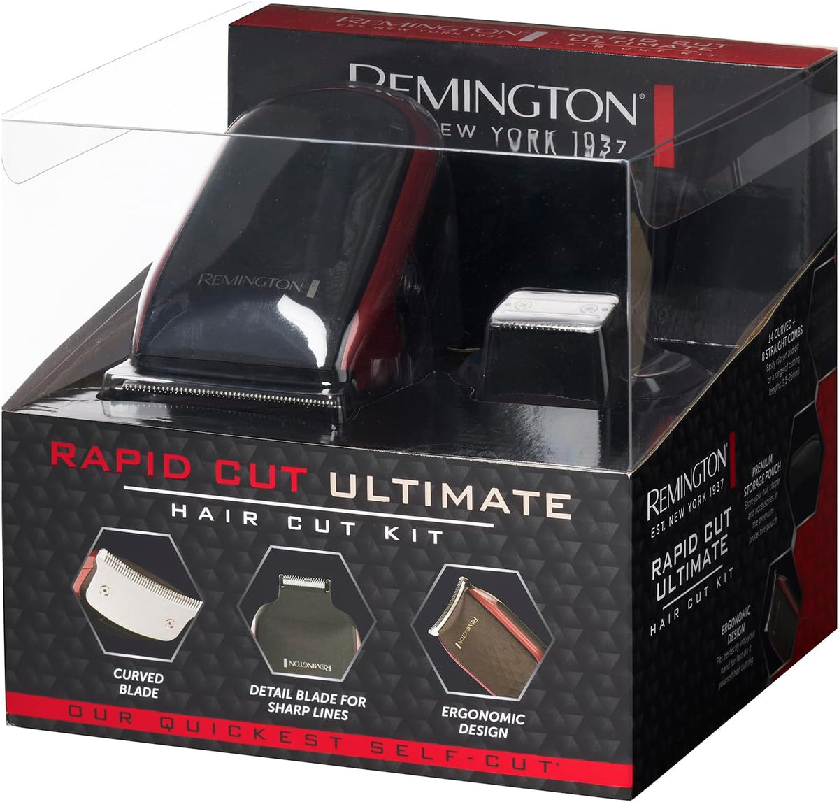 Remington DIY Self-Cut Hair Clipper CurveCut Precision Hair Trimmer Self-Cutting Home Barber Ultimate Haircut Set