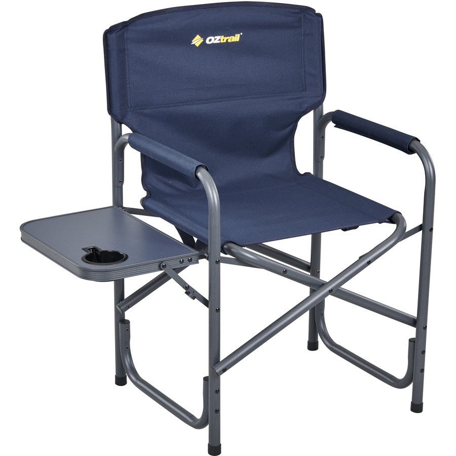Oztrail Directors Chair Camping Campsite Adult Seater, Lightweight Durable Fishing Chair