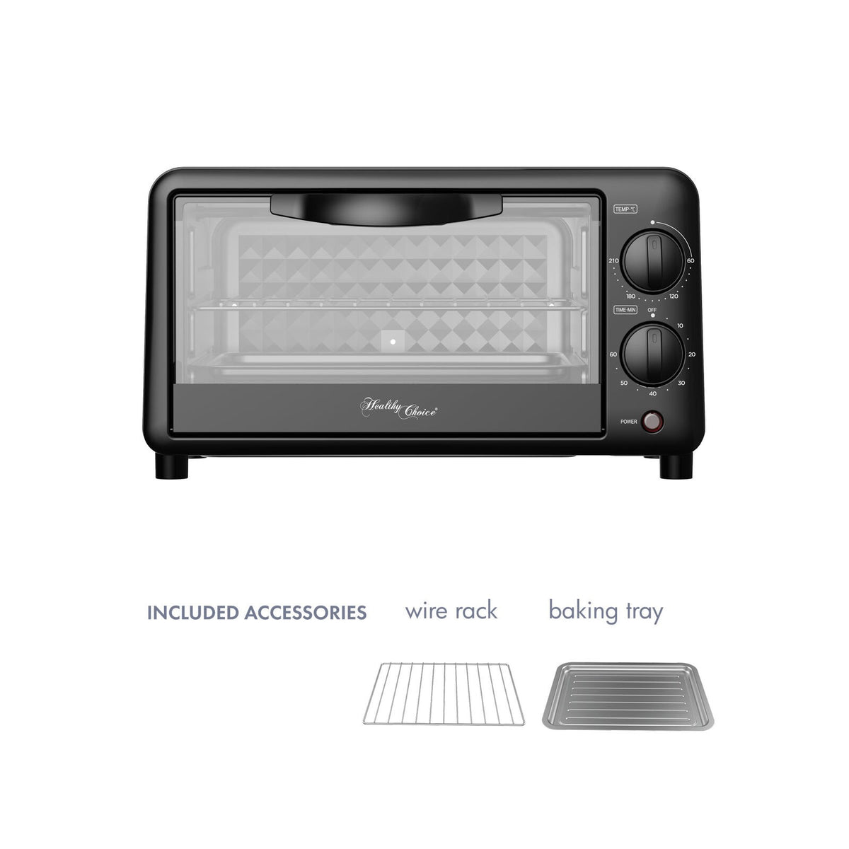 10L Electric Convection Oven | Benchtop Grill Baker Cooker Air Fryer Griller Baking Grilling Machine