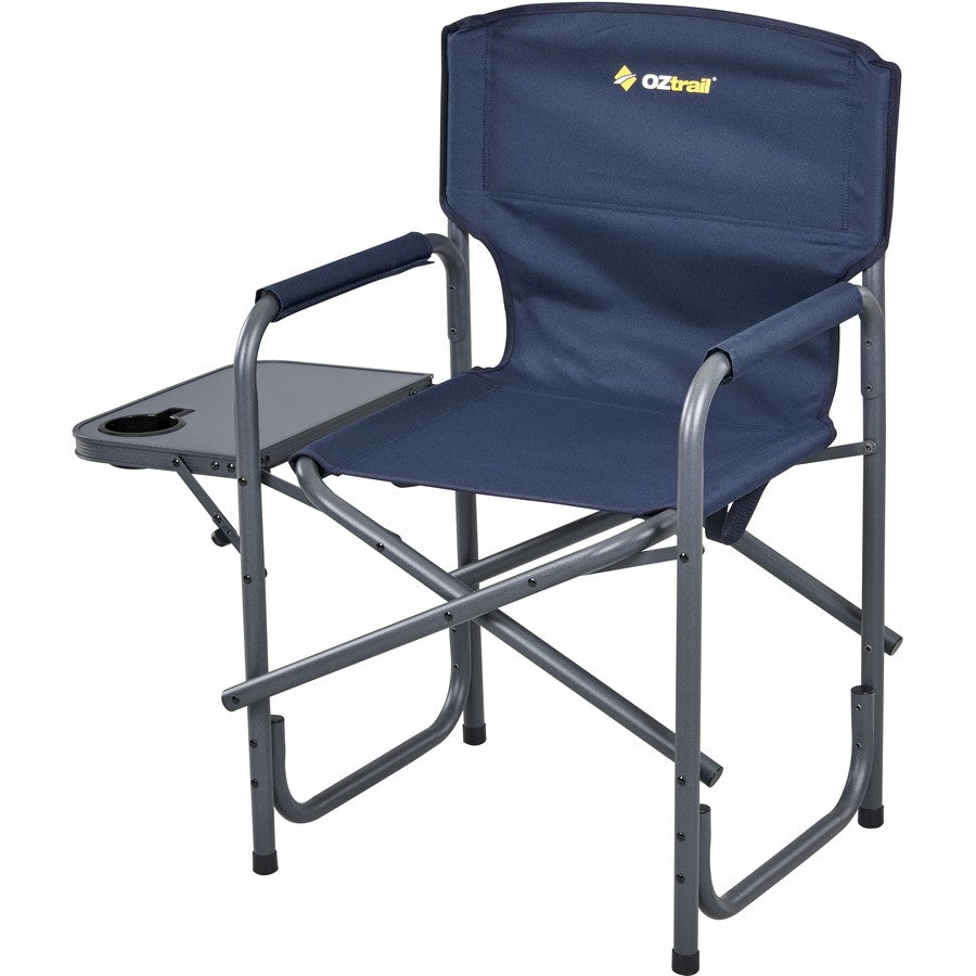 Oztrail Directors Chair Camping Campsite Adult Seater, Lightweight Durable Fishing Chair