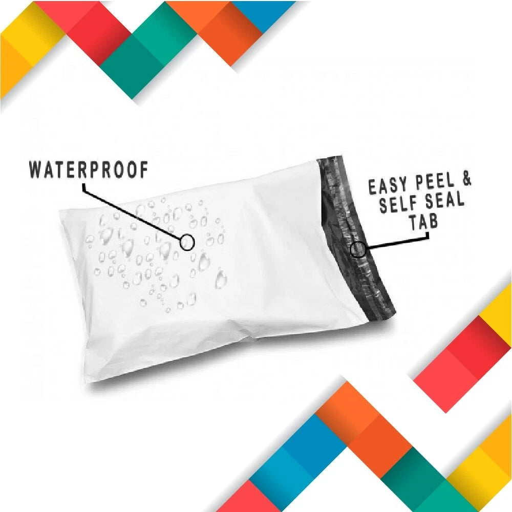 100x Postage Satchel | 25x33cm Packaging Delivery Self-Sealing Mailing Poly Bags