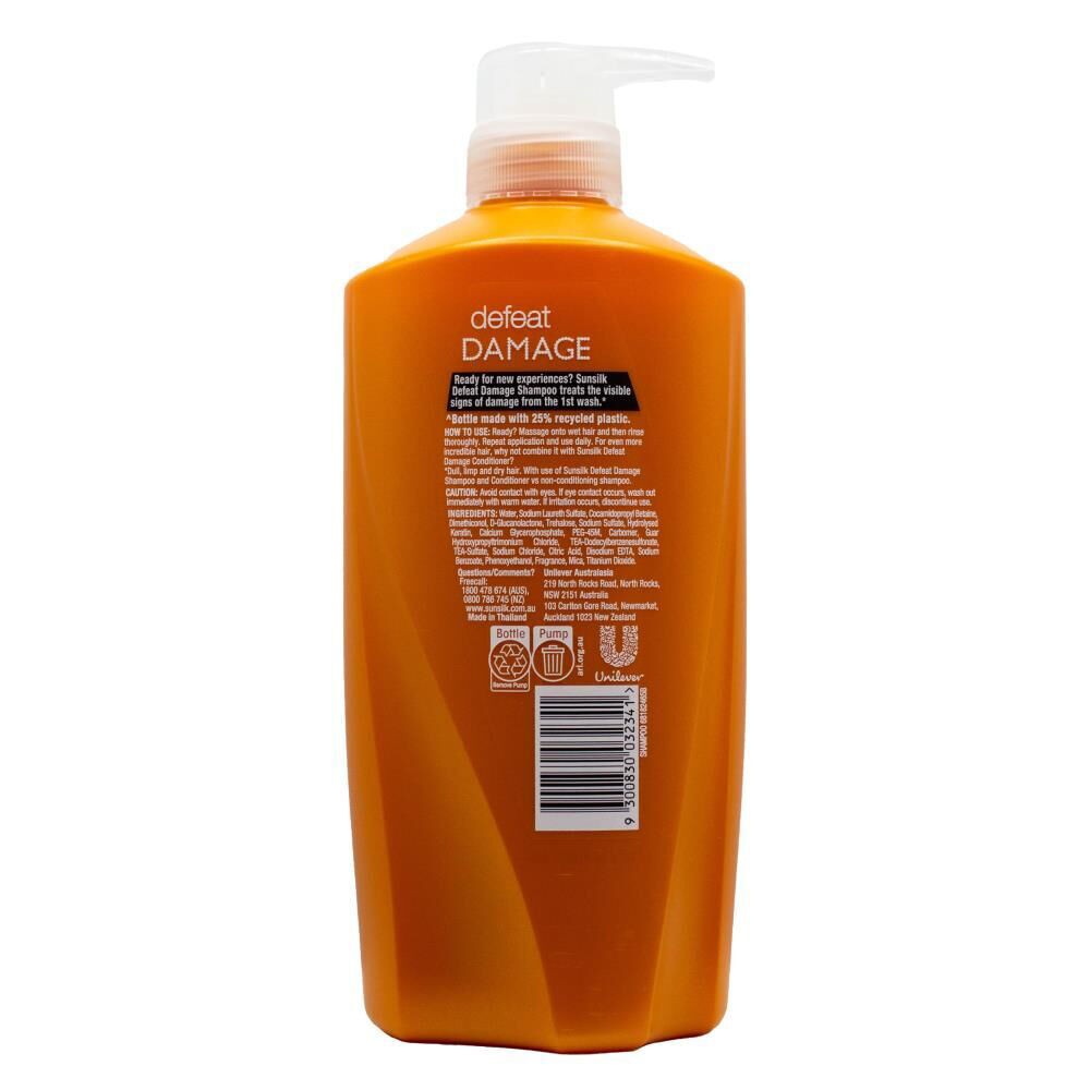 6x Hair Shampoo Sunsilk Damaged Hair Repair Hair Wash Hydrating Nourishing Clean