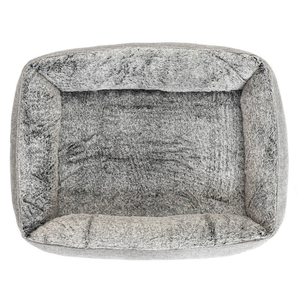 Large Orthopedic Dog Puppy Bed 116cm Faux Fur Cushion Mat Mattress, Machine Washable Cover