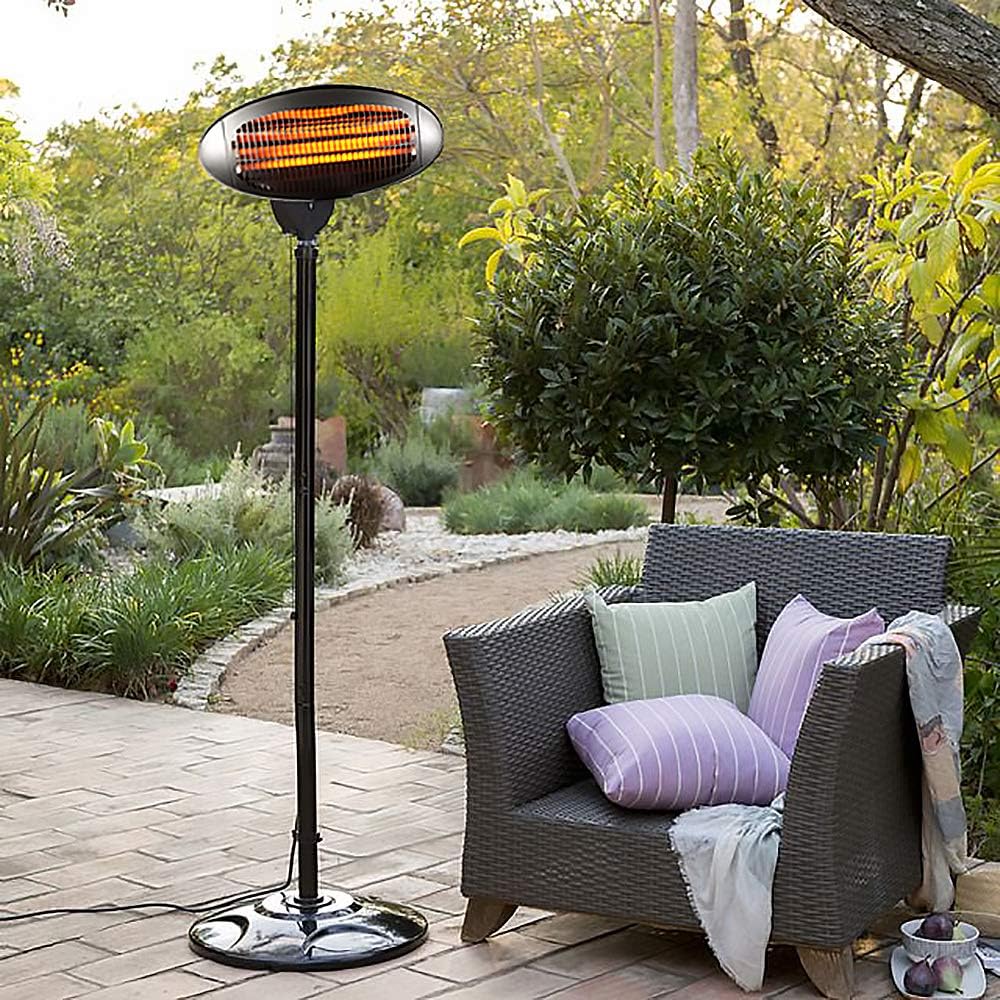 Portable Infrared Heater Outdoor Patio/Balcony Radiant Heating 210cm Electric 2000W Adjustable Height - Pull Chain Start