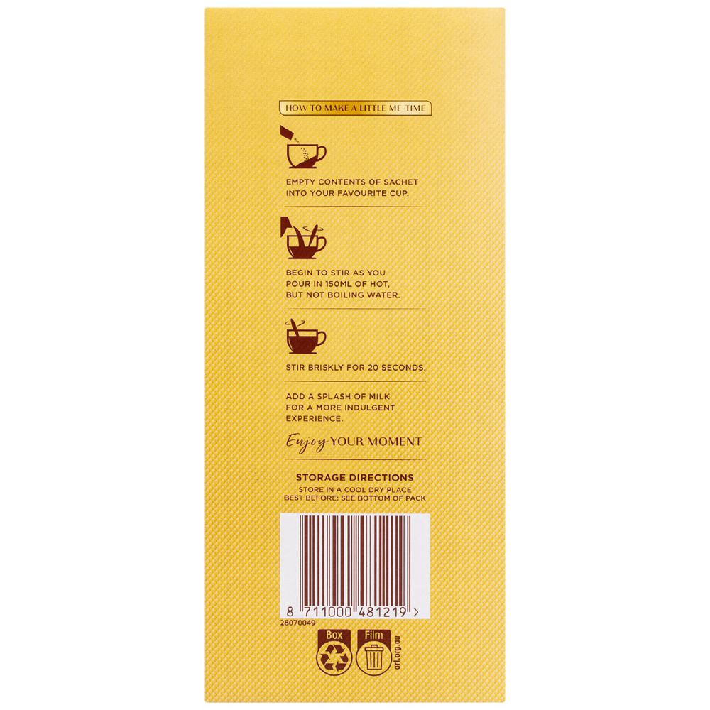 60 Pack Moccona Latte Sachets Instant Portable Coffee Cafe Style Coffee Intensity 6 Home School Camping Home Single Serve