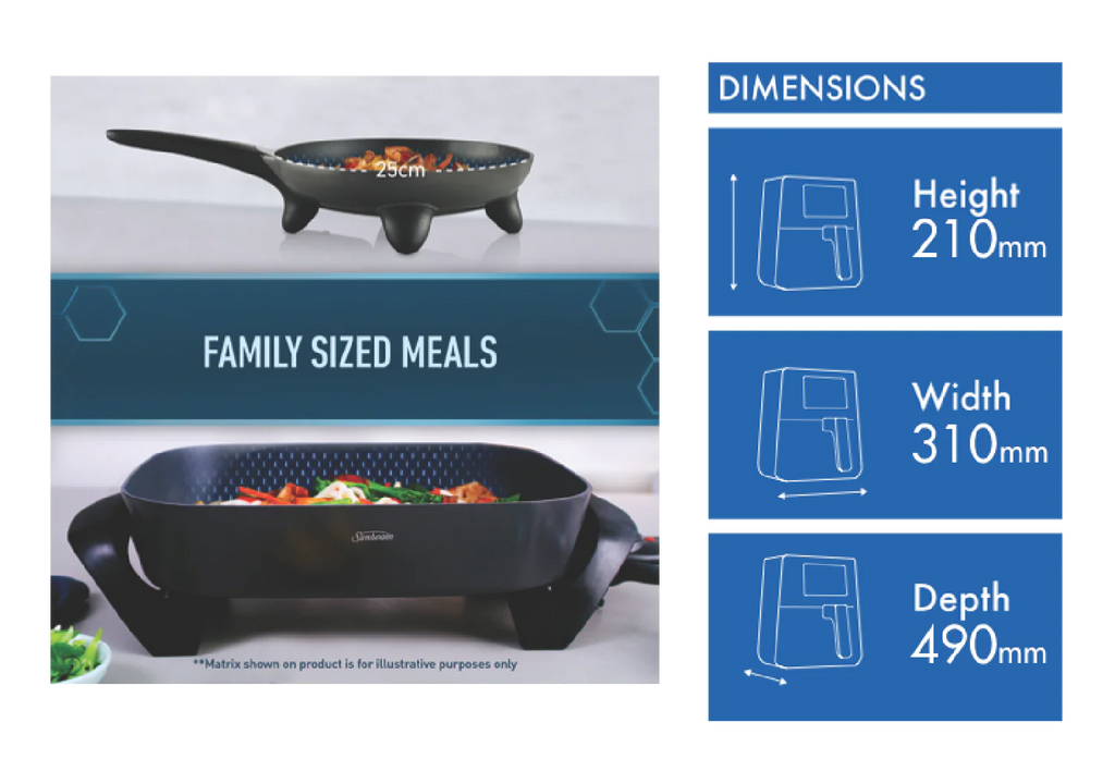 Sunbeam Family Banquet Frypan Electric Cooker Frying Pan & Skillet Set Cookware