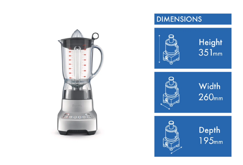 Breville 1.5L Blender, Blend Crusher Juicer, Smoothie Maker Blending Machine Juicer BPA-Free Kitchen Appliance