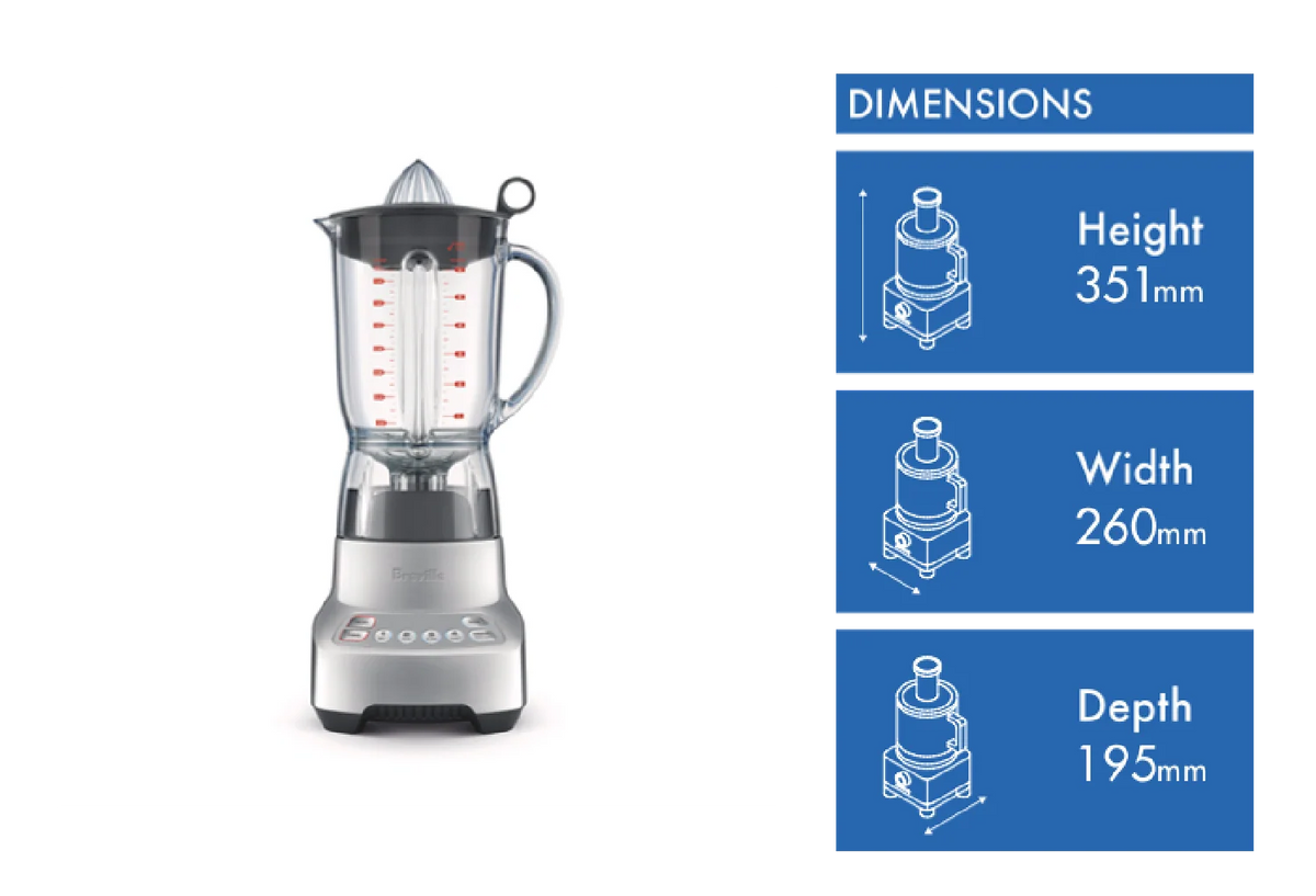 Breville 1.5L Blender, Blend Crusher Juicer, Smoothie Maker Blending Machine Juicer BPA-Free Kitchen Appliance