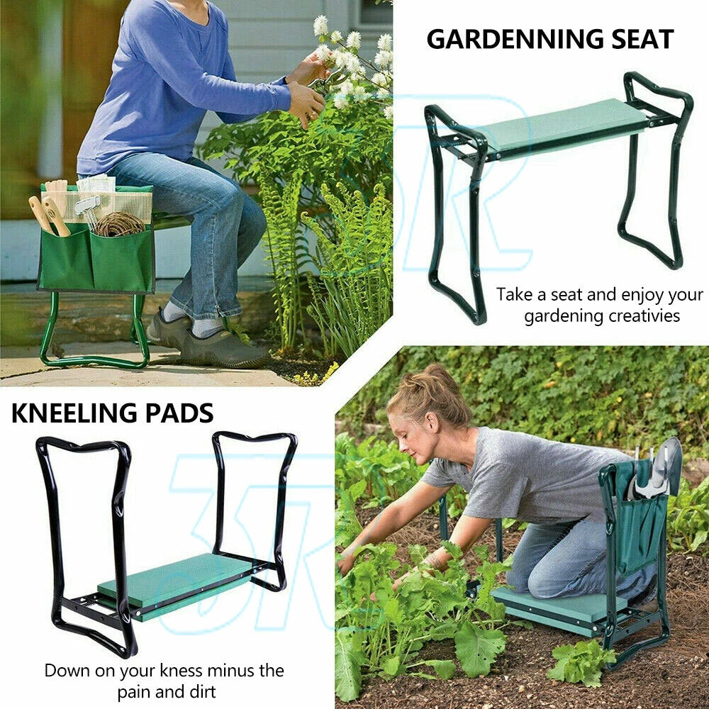 Garden Kneeler and Portable Seat Seater Adult Grafting Kneeling Seat Foldable Knee Pad Folding Foldable