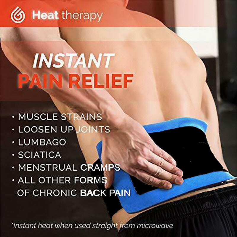 Microwaveable Hot Cold Cool Gel Wrap, Cooling Gel Wrap or Reuseable Hot Heat Therapy, Pain Relief Management,