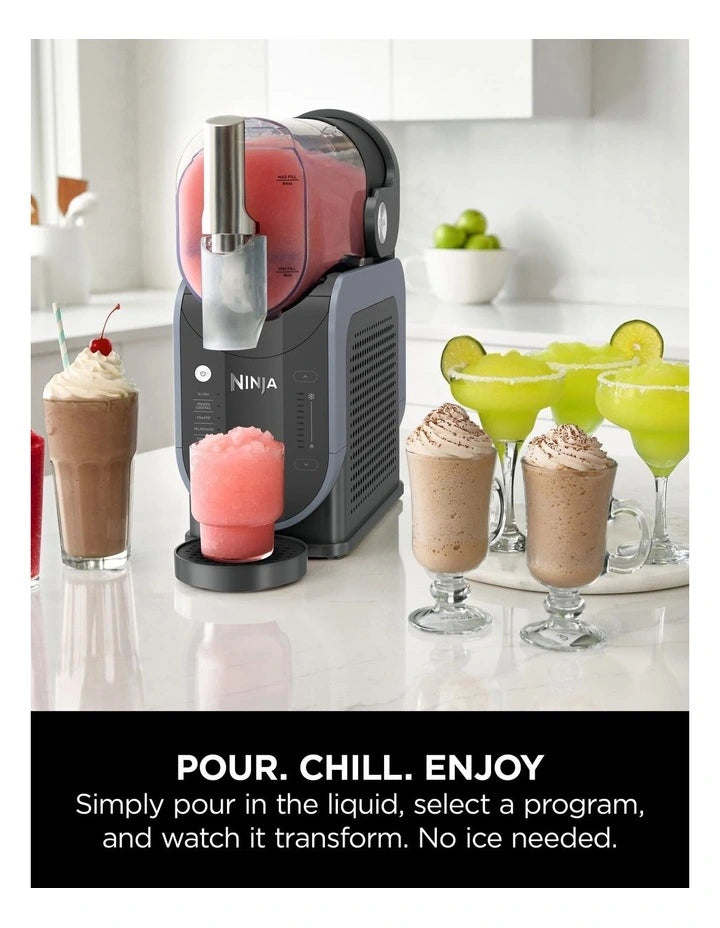 Ninja Slushy Machine - Electric Kitchen Benchtop Slushie Maker Cold Freezing Slush Drinks Frozen Juice Shake Iced Cold Drink Maker