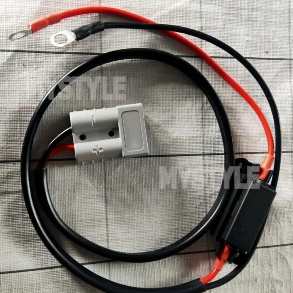 50Amp FUSED Anderson Lead 50Amp Plug to 8mm Lugs, Electrical Systems Battery Box or Solar Panel Connection