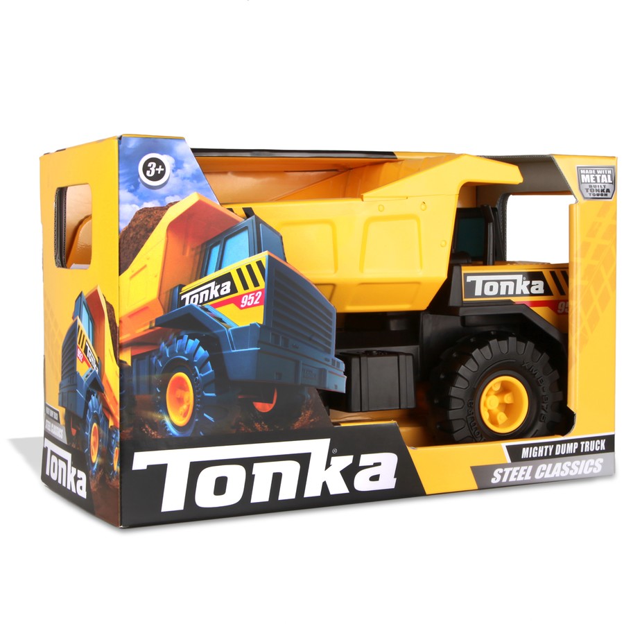 TONKA Excavator Metal Front Loader Kids Sand pit Digger Construction Vehicle Toy, Christmas Birthday Gift