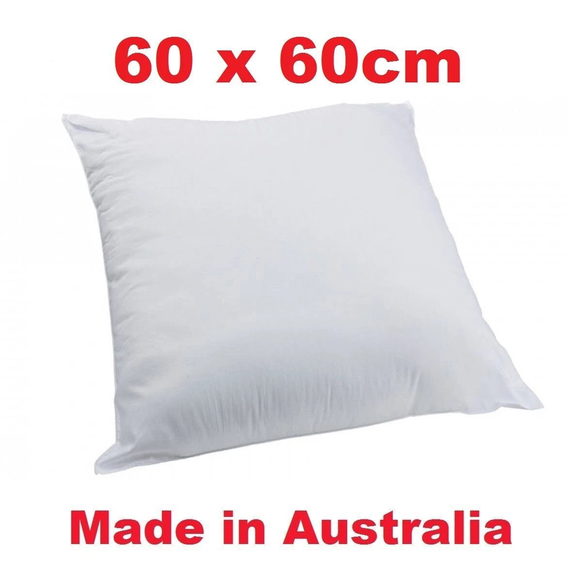 Cushion Inserts Polyester Fibre Filling 60x60cm - Australian Made Decorative Bedroom Decor Filling Filler
