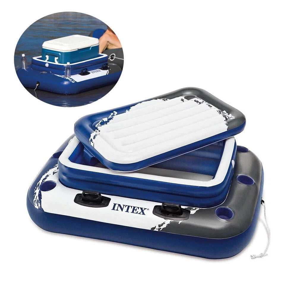 Intex Floating Drinks Cooler, Inflatable Swimming Pool Beach Lake Beer Food Snack Holder Chiller Keeper Raft