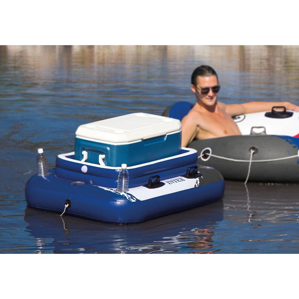 Intex Floating Drinks Cooler, Inflatable Swimming Pool Beach Lake Beer Food Snack Holder Chiller Keeper Raft