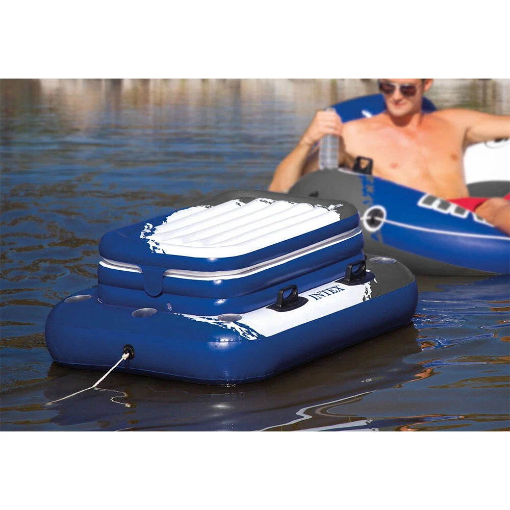 Intex Floating Drinks Cooler, Inflatable Swimming Pool Beach Lake Beer Food Snack Holder Chiller Keeper Raft