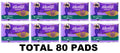 80 Pack Women's Menstrual Period Pads - 8x 10PC, Ladies Pads Hygiene Sanitary Napkins