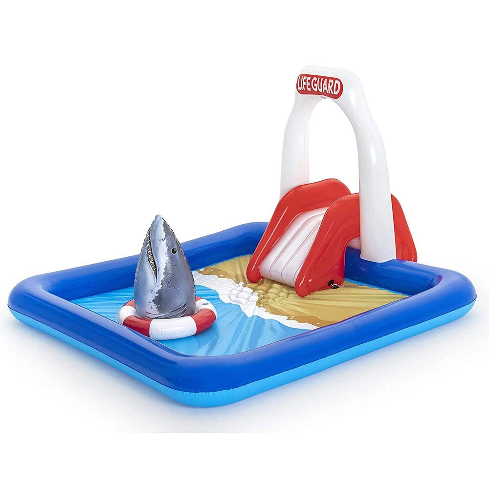 Kids Outdoor Swimming Pool, Bestway Water Slide and Sprayer, Inflatable Backyard Splash Paddle