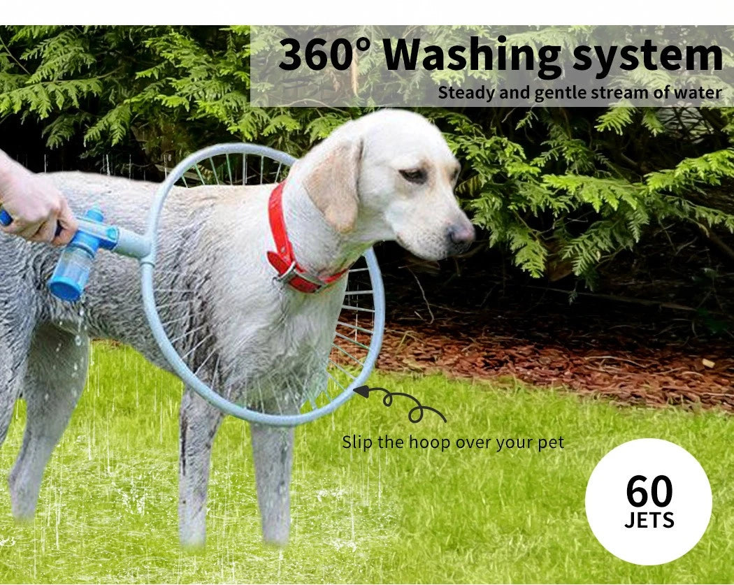 Dog Puppy Pet Washer Circular Tube Shower Washing Ring Sprayer Hair Fur Cleaner Washing Grooming