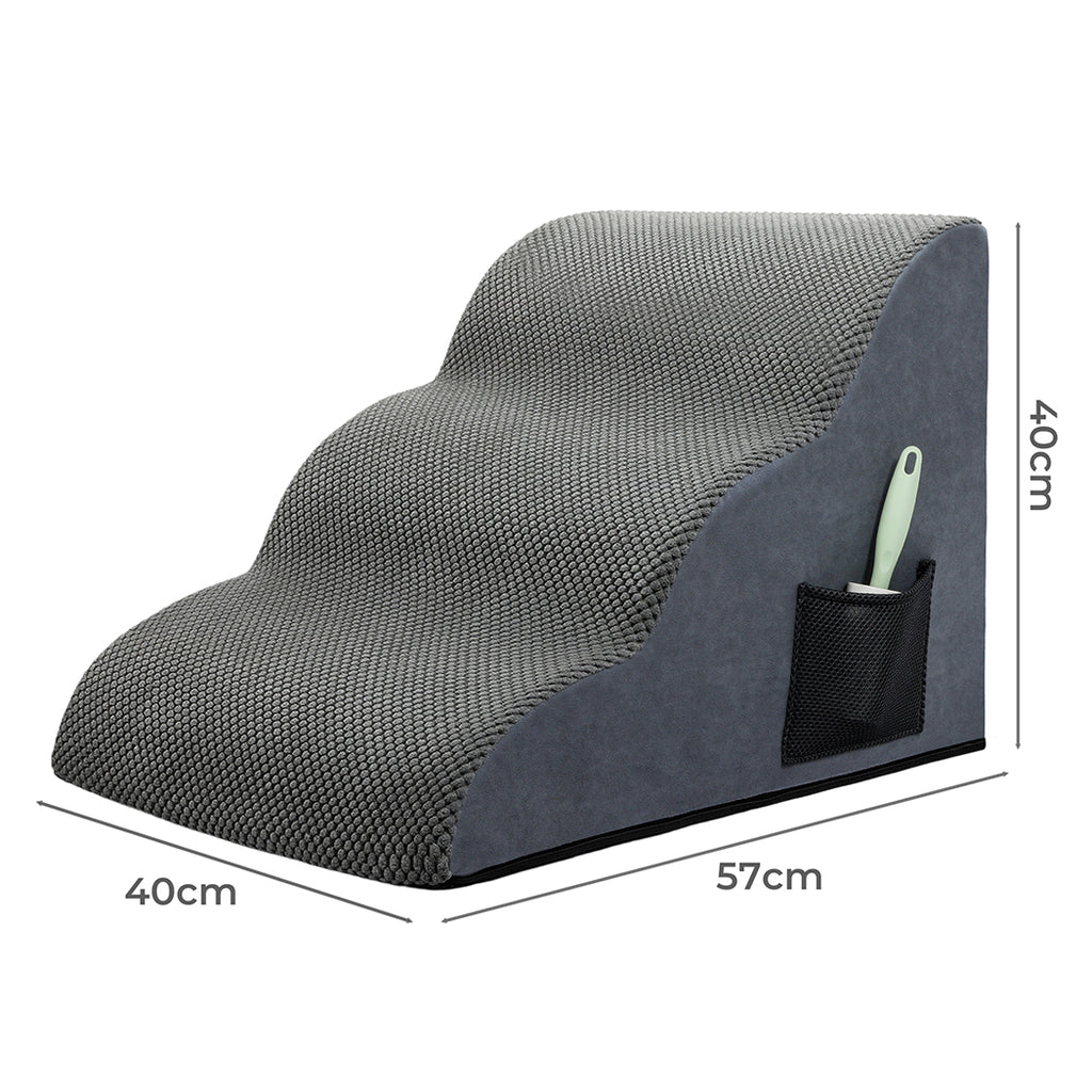Pet Stairs Dog Cat Puppy Ramp Indoor Easy Climb Washable Cover Small Pet Older Injured Animal Ramp