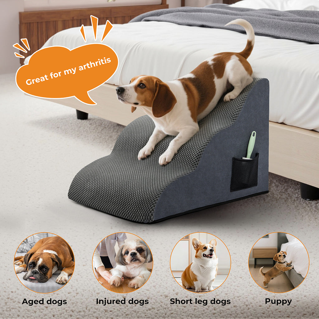 Pet Stairs Dog Cat Puppy Ramp Indoor Easy Climb Washable Cover Small Pet Older Injured Animal Ramp