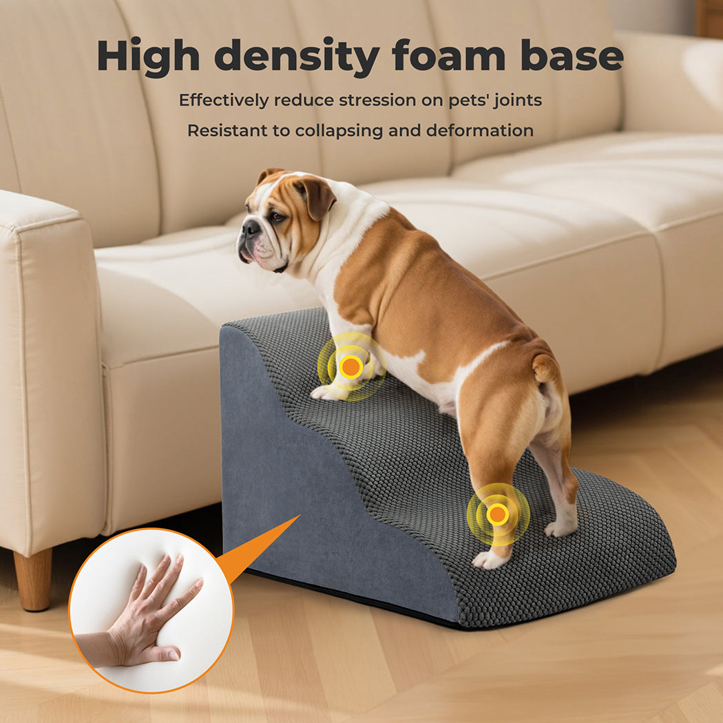 Pet Stairs Dog Cat Puppy Ramp Indoor Easy Climb Washable Cover Small Pet Older Injured Animal Ramp