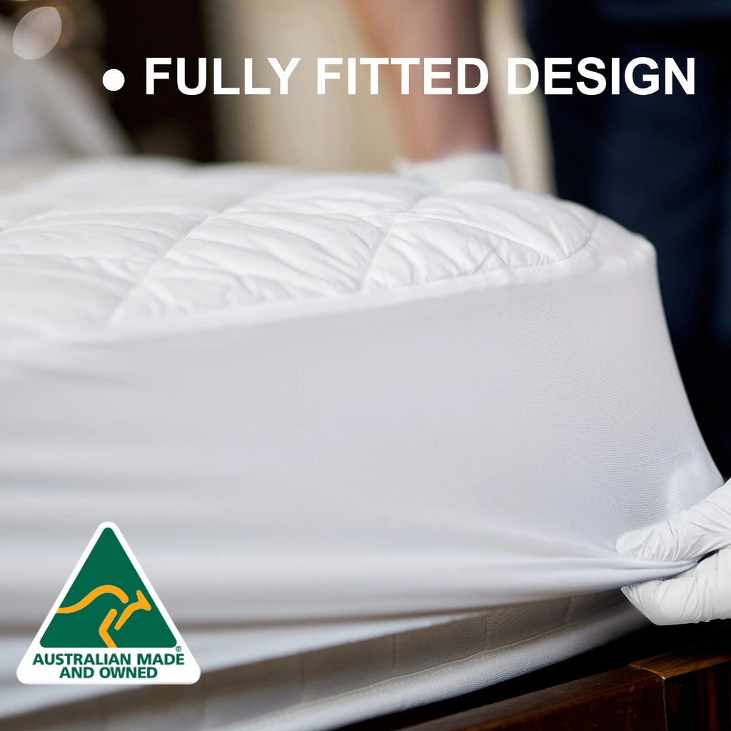 Queen Sized Quilted Fully Fitted Cotton Fitted Mattress Protector Topper Hypoallerhenic Bedding