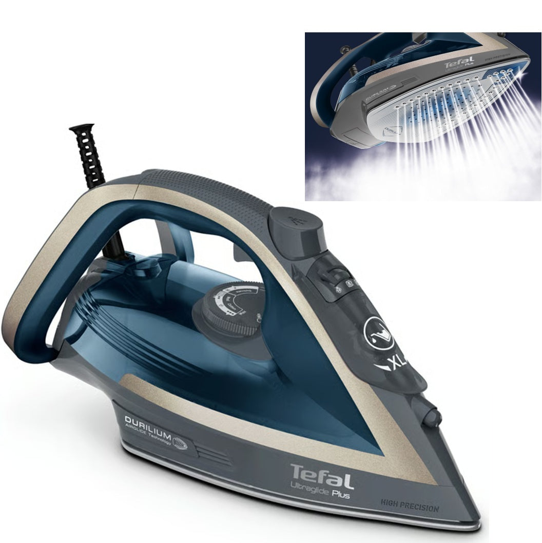 Tefal 2400W Extra Steam Iron Ironing Press | Clothes Steam Shirt Crease Remover | Scratch Resistant Soleplate