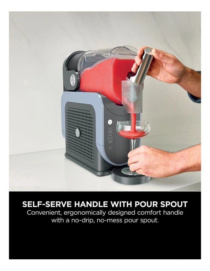 Ninja Slushy Machine - Electric Kitchen Benchtop Slushie Maker Cold Freezing Slush Drinks Frozen Juice Shake Iced Cold Drink Maker