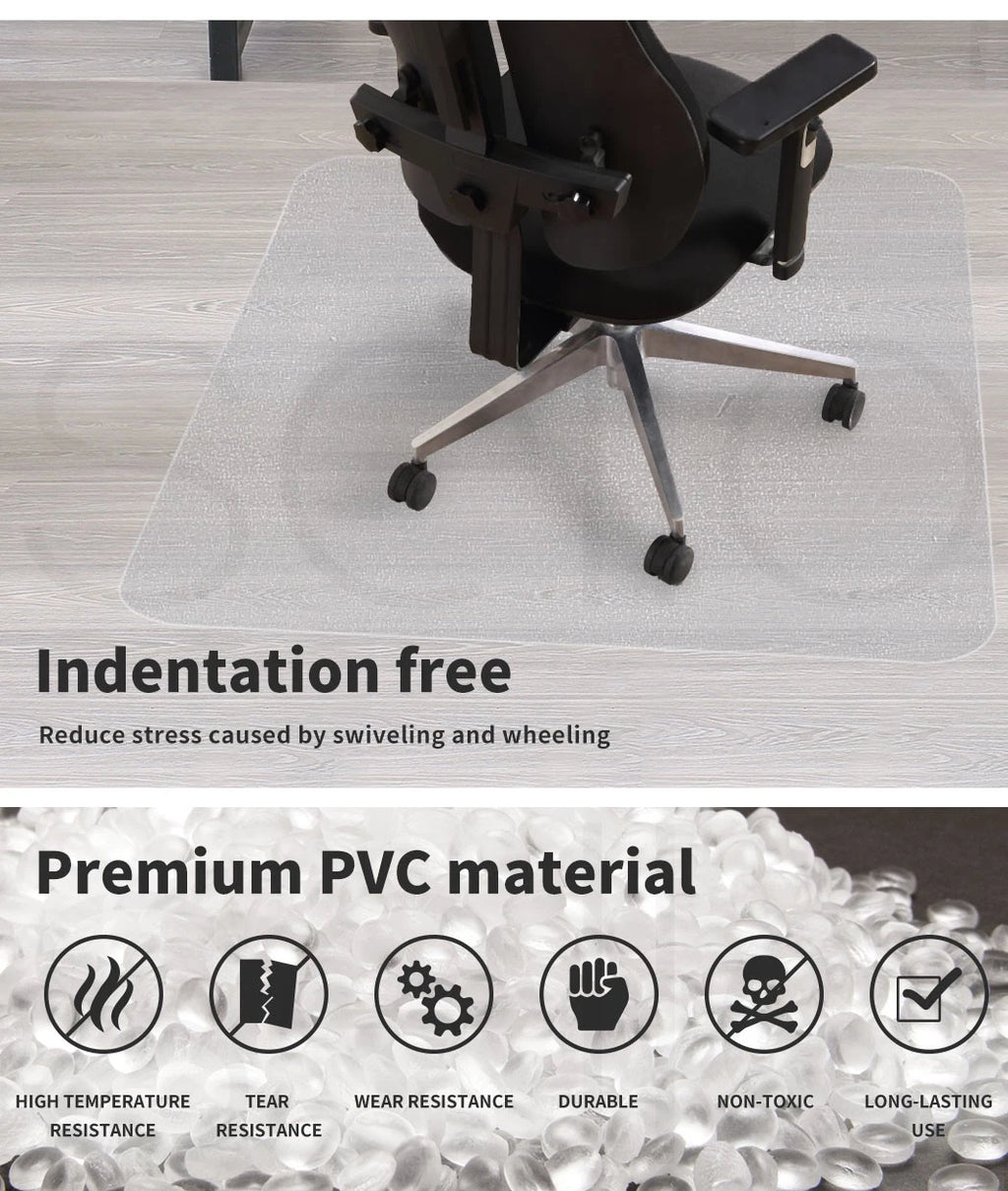 Floor Chair Mat Protection – PVC Chair Mat for Carpet Home Office Rolling Chair 120cm x 90cm
