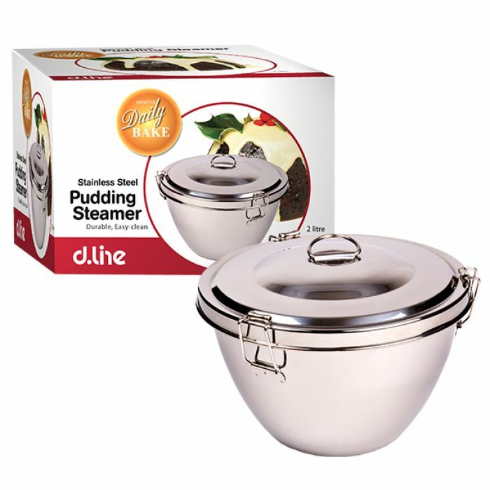 Christmas Pudding Steamer Stainless Steel Basin Cake Pan Tin 2L Fruit Cake Cooker, Home Kitchen Appliances