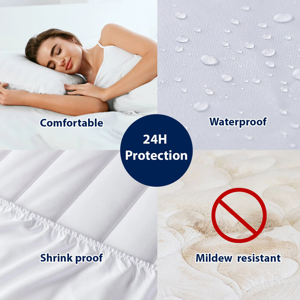 Waterproof Mattress Protector | KING SIZED Fully Fitted Matress Topper Cover Bed Bedding Protection