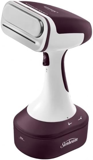 Sunbeam Garment Steamer Electric Clothes Fabric Portable Handheld Heat Resistant Iron, Fast Heat-Up, Curtain Cushion Bed Steamer
