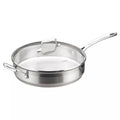 Scanpan 28cm Stainless Steel Frypan Fry Frying Saute Pan Oven Safe w/ Glass Lid