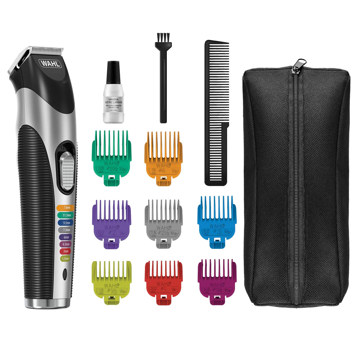 Wahl Full Beard Trimmer Groomer | Cordless Men's Clipper with Coloured Combs | Rechargeable Facial Trimming