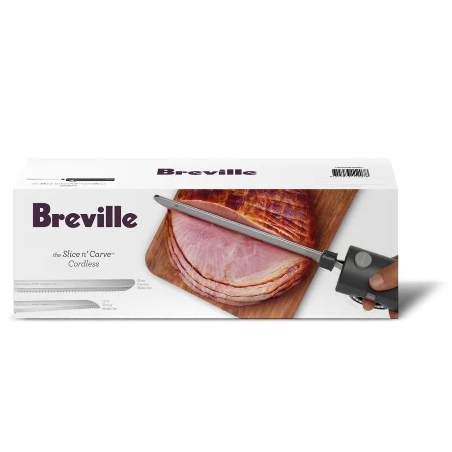 Breville Cordless Knife, Rechargeable Carving Meat Cheese Bread Slicer, Slice and Carve Knife Appliance