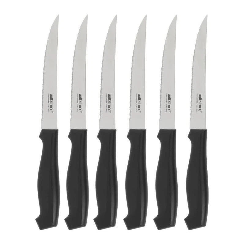 6x Wiltshire Steak Knives Lase Edge Stainless Steel Cutting Classic Salmon Meat Fish Dinner Knife