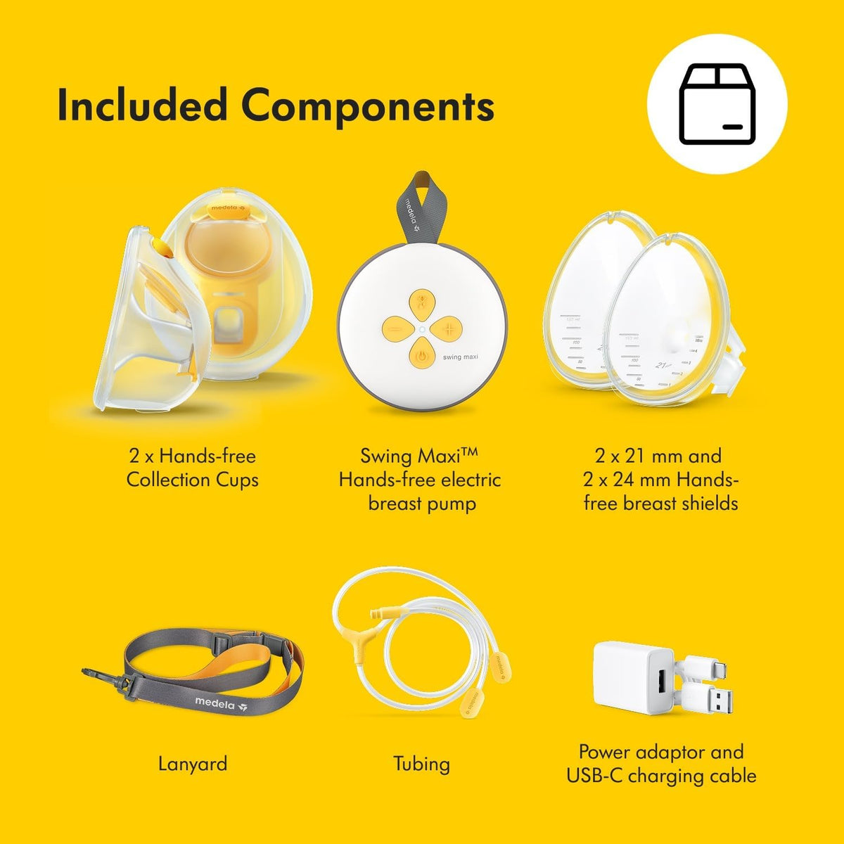 Medela Swing Maxi Hands-Free Double Electric Breast Pump | Easy and Intuitive Design for On-the-Go | Compatible with Medela Family App