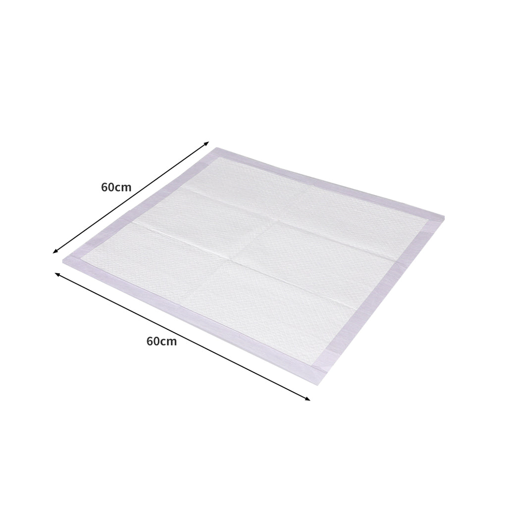 200x Scented Puppy Dog Training Pads  Absorbent Poo Wee Collecting Mats Pet Leakproof Indoor Room Toileting 60x60cm